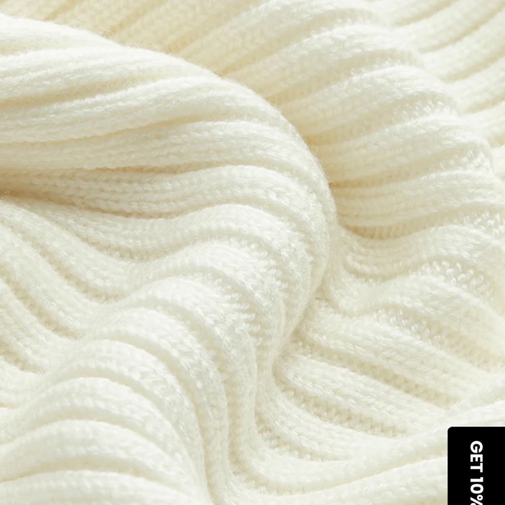 Commense Cream Ribbed Knit Top - Picture 4 of 7